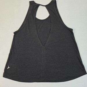 Old Navy Active Womens Black Keyhole Racerback Tank Top Medium Athletic Workout